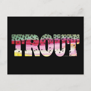 Trout Fly Fishing Postcard