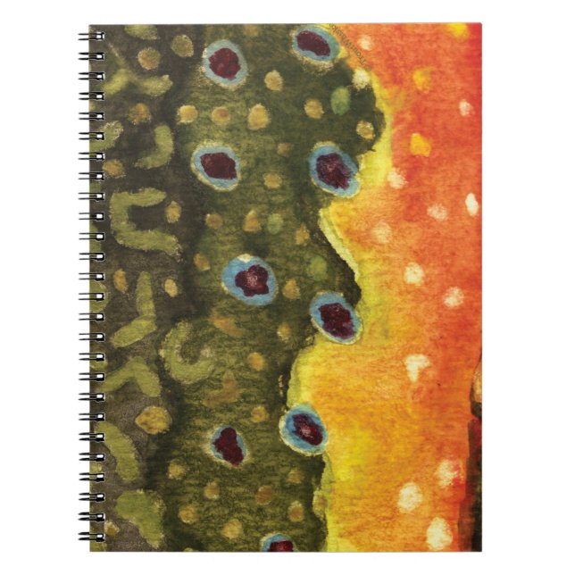 Trout Fly Fishing Spiral Notebook (Front)