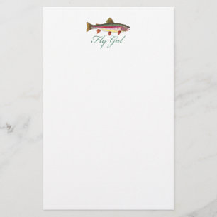 Trout Fly Fishing Stationery
