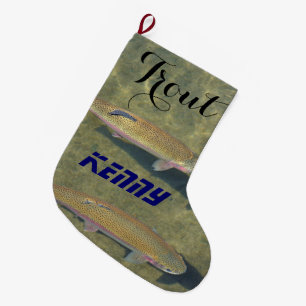 Trout Holiday Stocking Personalised Name Fishing