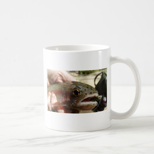 Trout in Hands Coffee Mug (Right)