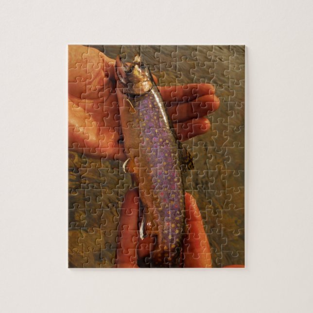 Trout in Hands Jigsaw Puzzle (Vertical)