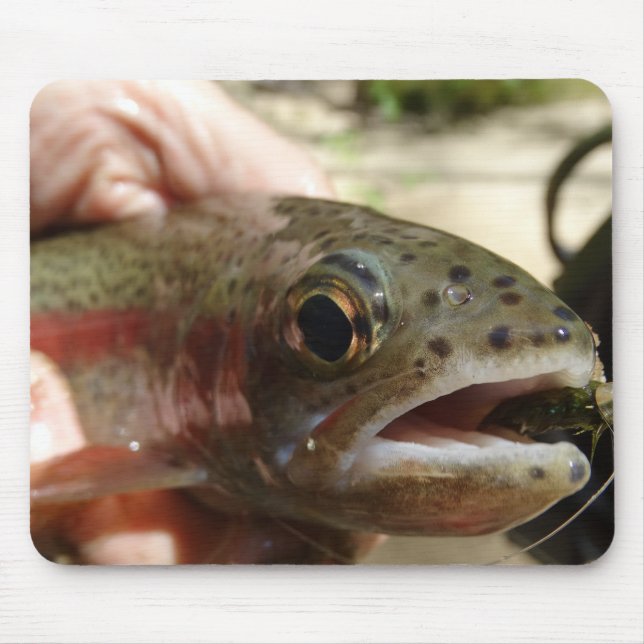 Trout in Hands Mouse Pad (Front)