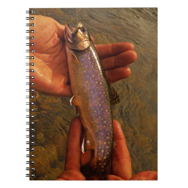 Trout in Hands Spiral Notebook (Front)