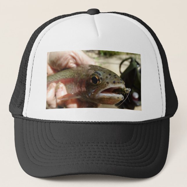 Trout in Hands Trucker Hat (Front)