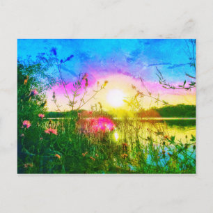 TROUT LAKE GREEN POSTCARD