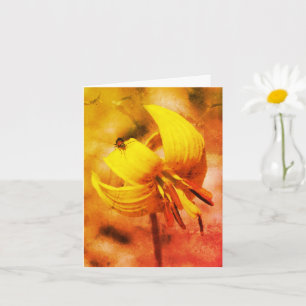 Trout Lily And Friend Floral Art Note Card