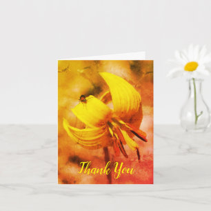 Trout Lily And Friend Floral Art Thank You Card