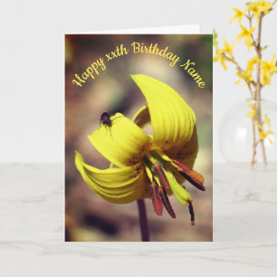 Trout Lily And Friend Personalised Birthday Card