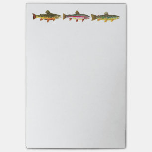 Trout Lover Sport Fishing Angler Fisherman Post-it Notes