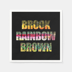 Trout Skins of the Brook, Rainbow, Brown Napkin