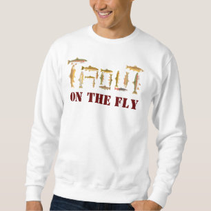 TROUT spelled out in fish art Sweatshirt