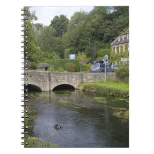 Trout stream in the village of Bibury, Spiral Notebook