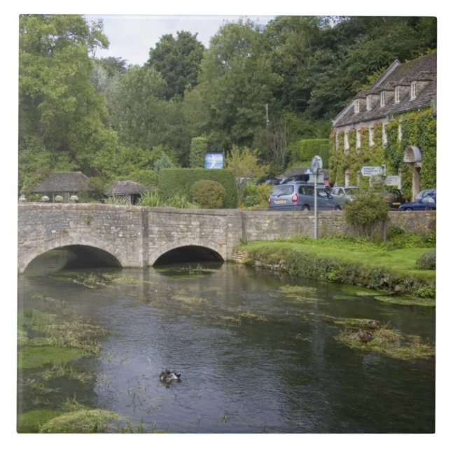 Trout stream in the village of Bibury, Tile (Front)