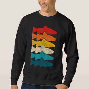 Trout Vintage Fish Fly Fishing Fisherman Sweatshirt