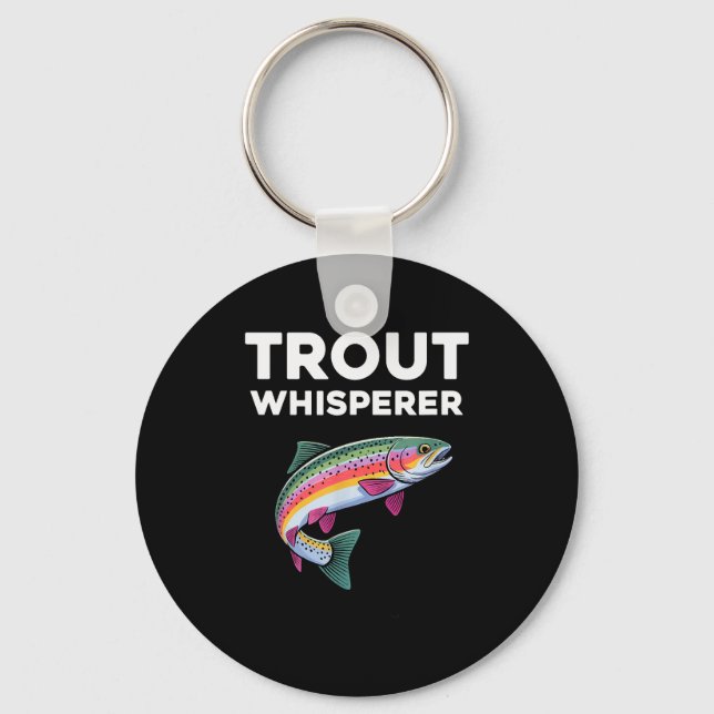 Trout Whisperer Funny Trout Fishing  Key Ring (Front)