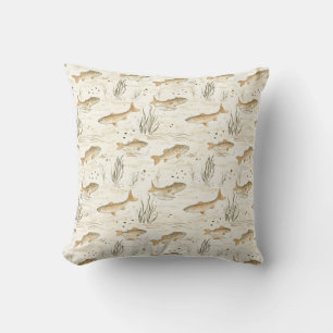 Troutabout Throw Pillow