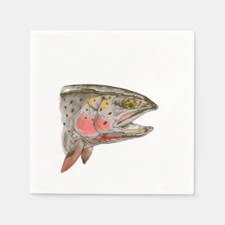 Trout's head napkin