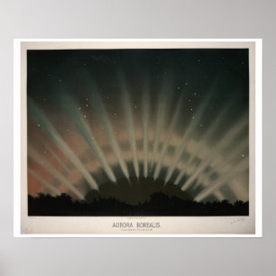 Trouvelot's Aurora Borealis Poster