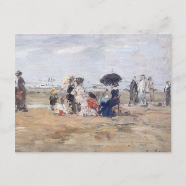Trouville, Scène de plage - Eugène Boudin Postcard (Front)