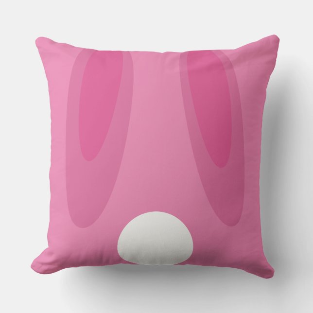 Trow Cushion - Miss Pink Bunny Ears (Front)