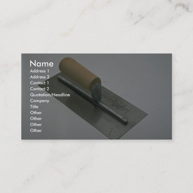 Trowel Business Card (Front)