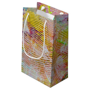 Troweled Painted Abstract Small Gift Bag