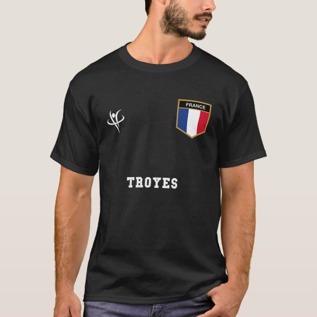TROYES France Vintage Sports T-Shirt (Front)