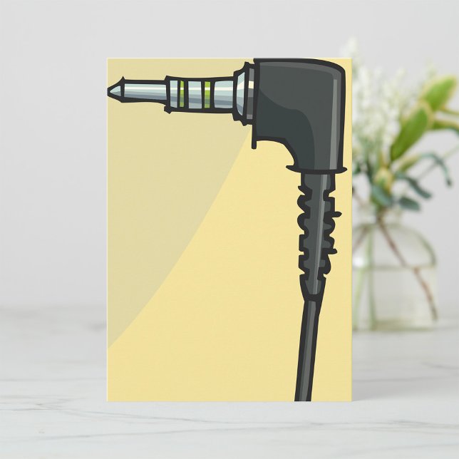 TRRS Audio Jack Connector Tech Gadget Illustration Invitation (Creator Uploaded)