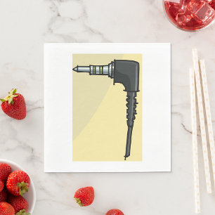 TRRS Audio Jack Connector Tech Gadget Illustration Napkin
