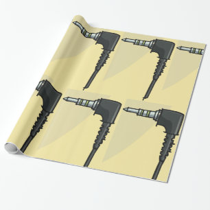 TRRS Audio Jack Connector Tech Gadget Illustration Wrapping Paper