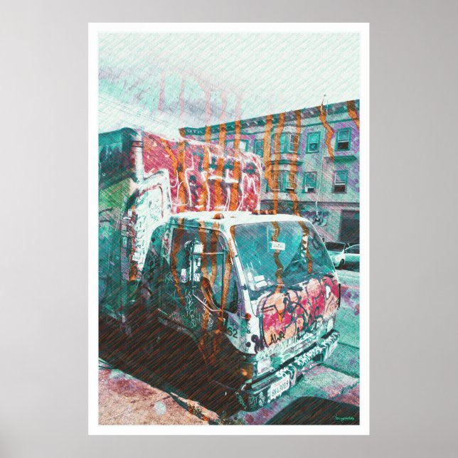 Truck-A-Licious Bang ( graffiti Love ) Poster (Front)