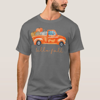 Truck and Pumpkins Cute Autumn shirtHello Fall  T-Shirt