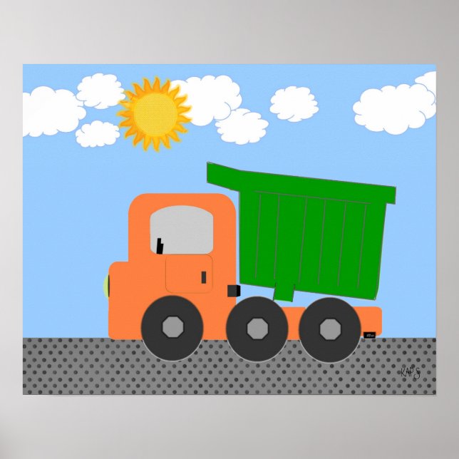 Truck Animated Computer Mouse Art Poster (Front)