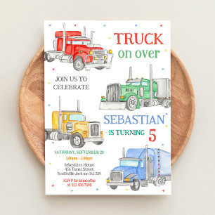 Truck Boy Birthday Invitation
