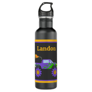 Truck Budget Personalised Name Kids 710 Ml Water Bottle