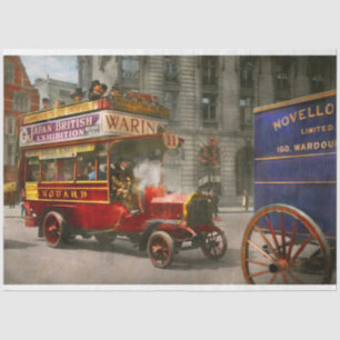 Truck - Bus - The London motor bus 1915 Tissue Paper