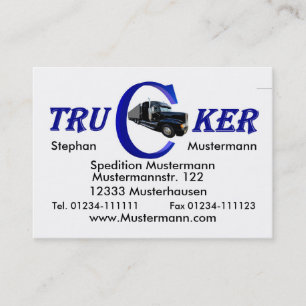 truck business card