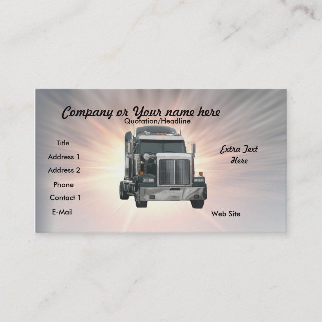 Truck Business Card (Front)