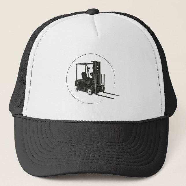 Truck cap with forklift graphics - perfect (Front)