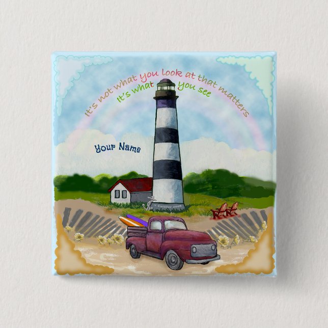 Truck Choice  Lighthouse 15 Cm Square Badge (Front)
