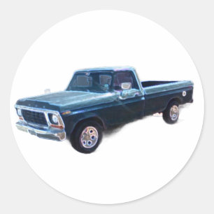 Truck Classic Round Sticker
