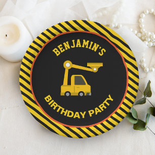 Truck Construction Birthday Party Paper Plate