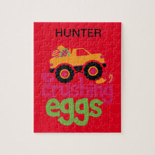 "TRUCK CRUSHING EGGS" PUZZLE PERSONALIZED.