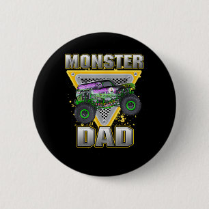 Truck Dad Fathers Day Monster Truck Are My Jam 6 Cm Round Badge