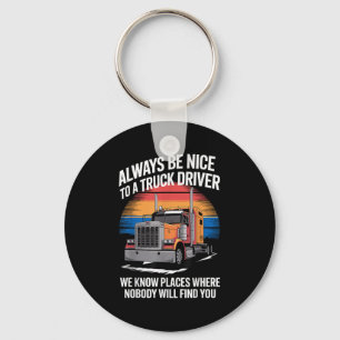 Truck Driver Art For Men Dad Women Trucking Cdl Tr Key Ring