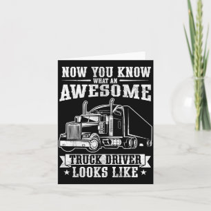 Truck Driver Art For Men Women Truck Driver Trucki Card