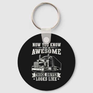 Truck Driver Art For Men Women Truck Driver Trucki Key Ring