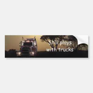 Truck driver bumper sticker