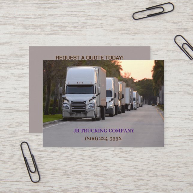  Truck Driver Company Transportation  Business Card (Front/Back In Situ)